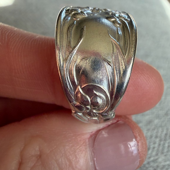 Silver Plated Spoon Ring - Picture 9 of 11